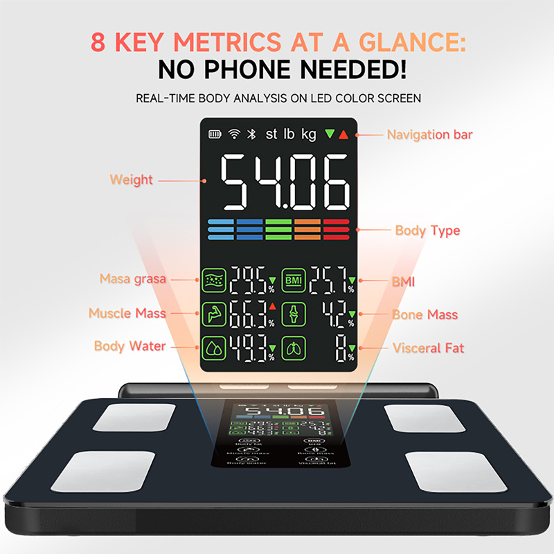 Digital Body Weight Scale - Slimme lichaamsweegschalen Nieuwe slimme lichaamsanalyseweegschaal Slimme