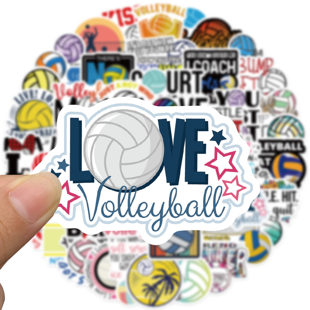 Fitness Journal Planner - 50 STKS Cartoon Volleybal Sport Sticker