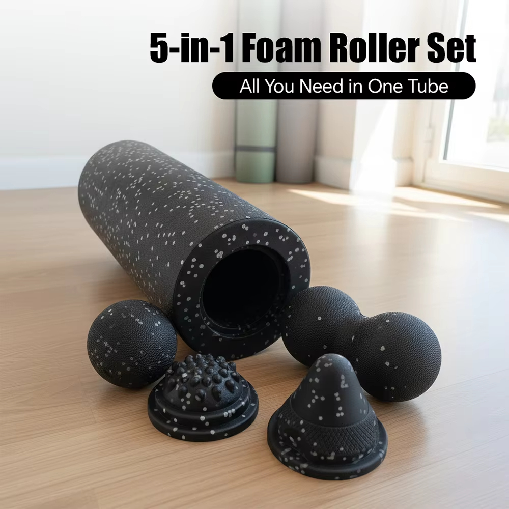 Vibrating Foam Roller - 5-in-1 Fascia Roller Set Spierherstelset -