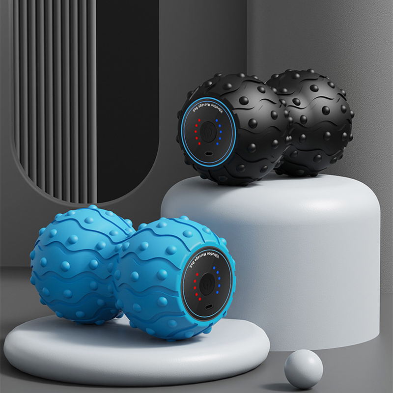 Vibrating Foam Roller - Oplaadbare 5-versnellings vibrerende massagebal, draagbare pinda-vormige