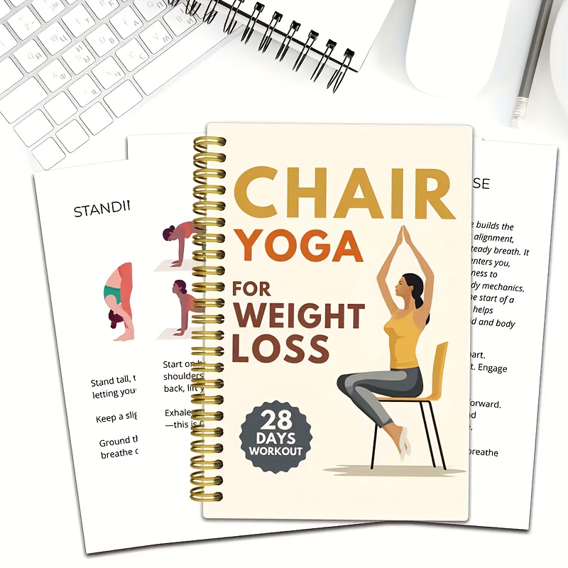 Fitness Journal Planner - Stoel voor 28 dagen Yoga Gewichtsverlies