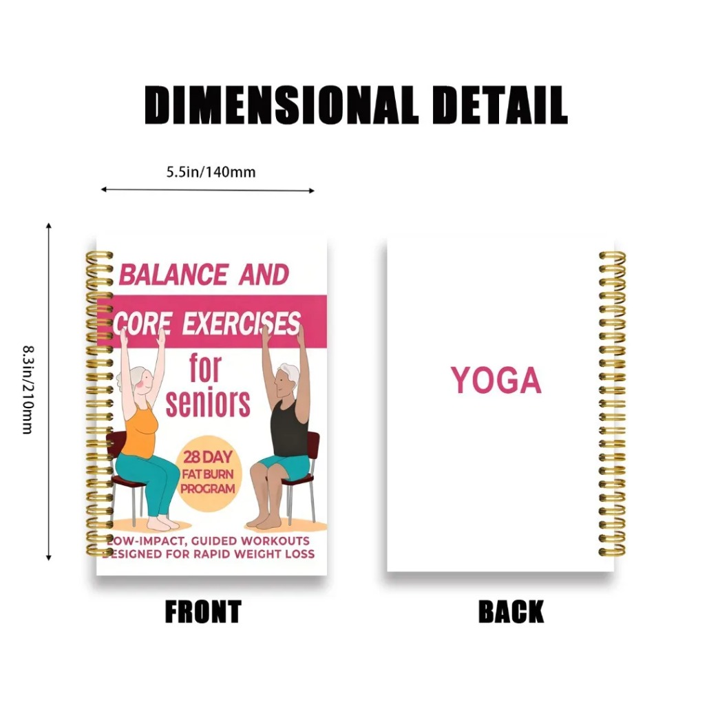 Stoelyoga-oefenboek voor senio - Fitness Journal Planner recensie en prijs