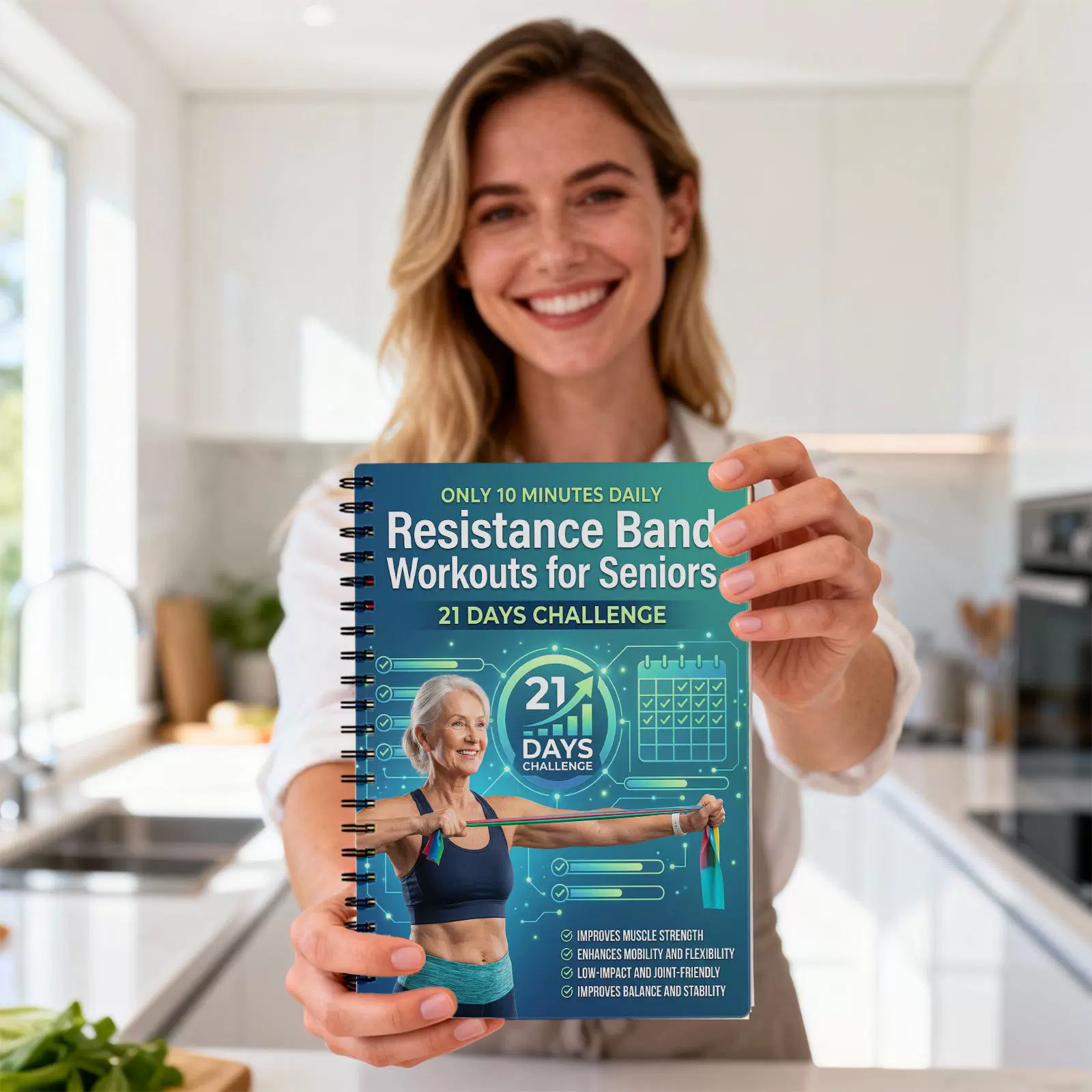 Oefeningen met weerstandsbande - Fitness Journal Planner recensie en prijs