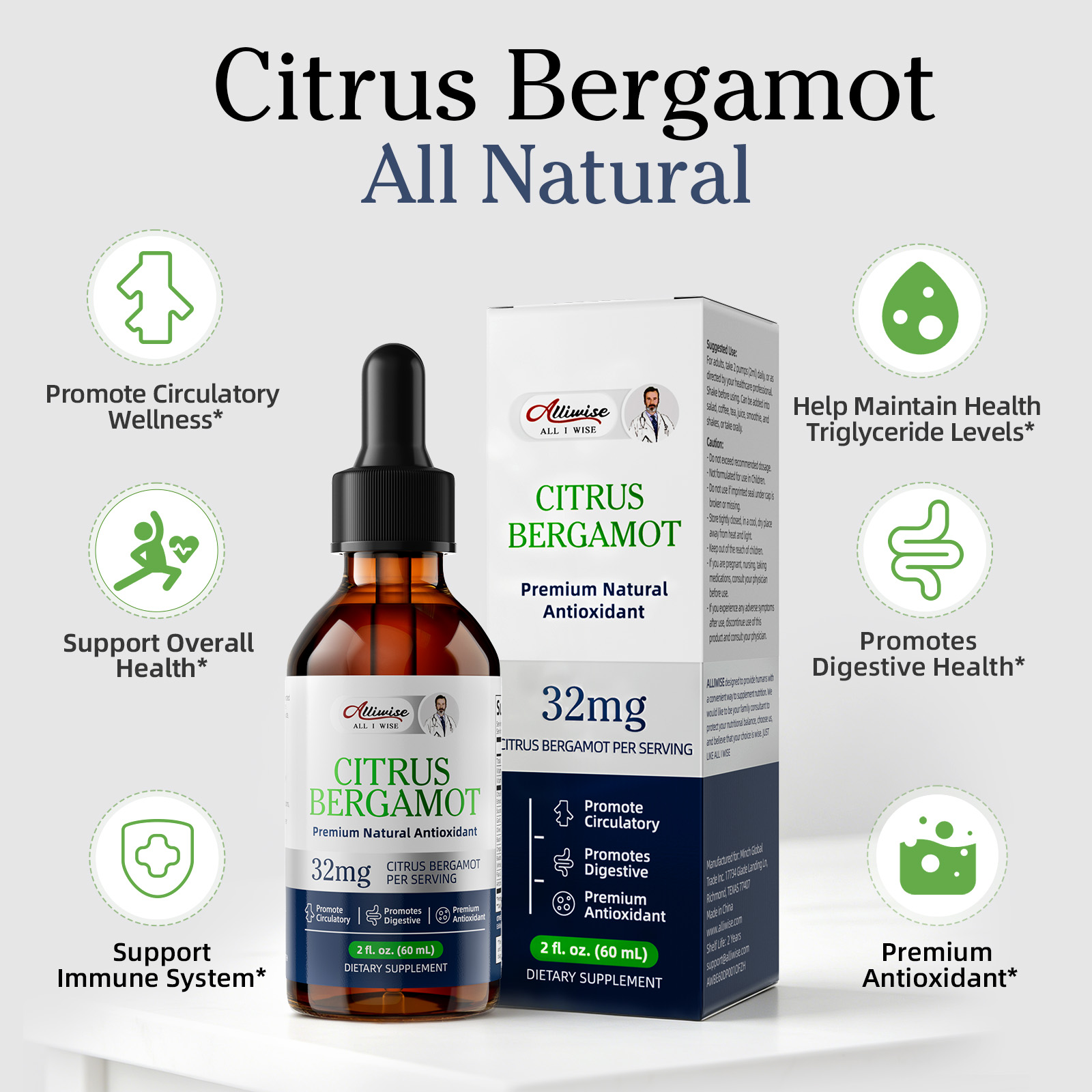 Alliwise Bergamot Extract Drup - Health And Wellness Promotion recensie en prijs