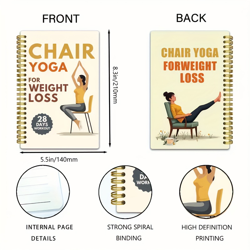 Stoel voor 28 dagen Yoga Gewic - Fitness Journal Planner recensie en prijs