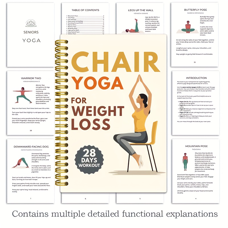 Stoel voor 28 dagen Yoga Gewic - Fitness Journal Planner recensie en prijs
